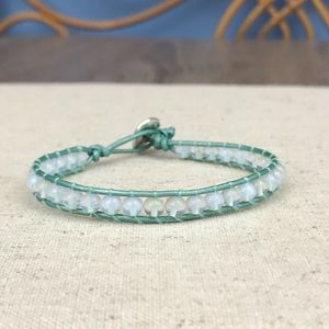 Opalite and mint bracelet